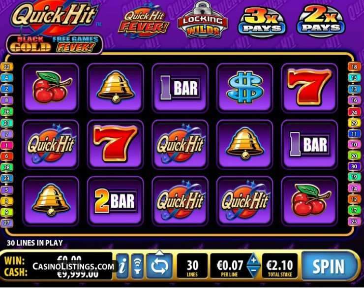 Quick Hit slot machine tips